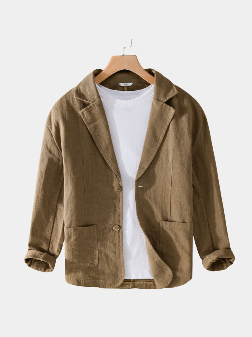 Oldbrook Summer Linen Blazer — North Row | Front View