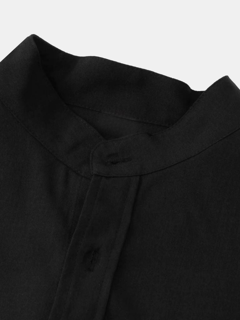 Executive Resort Linen Shirt — North Row | Close-Up