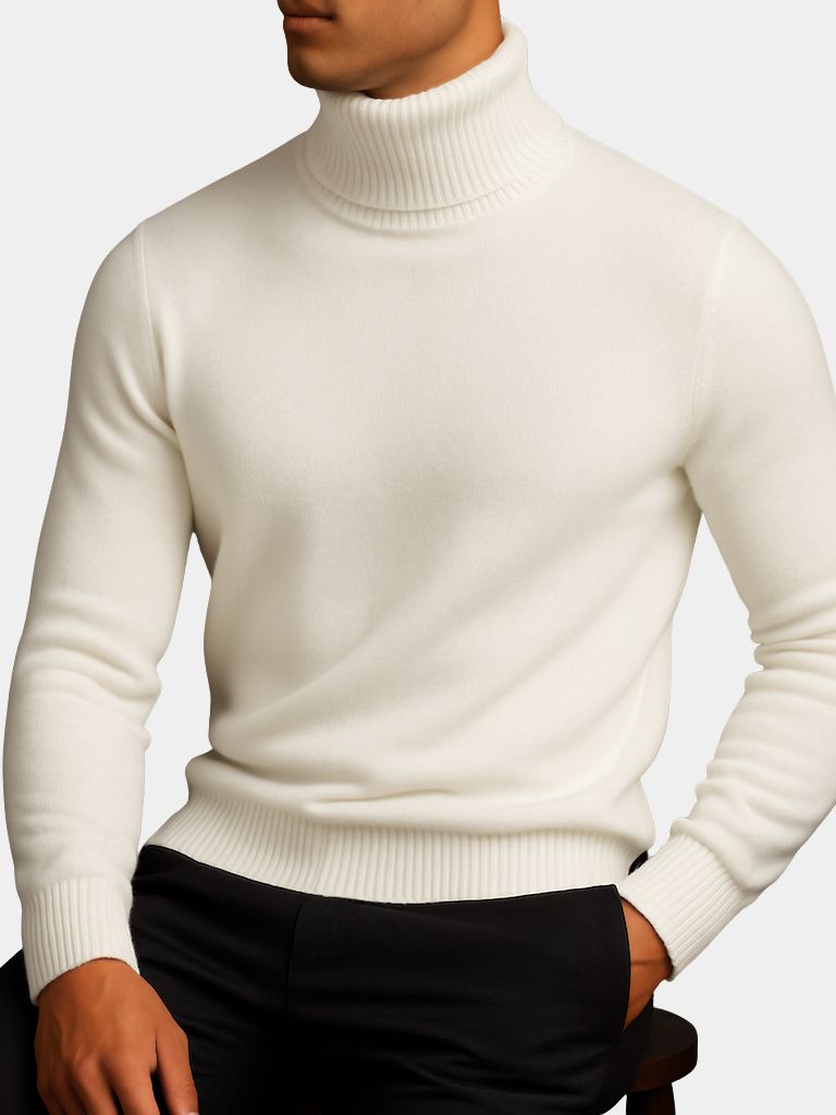 Aurelius Wool Turtleneck — North Row | Detail View
