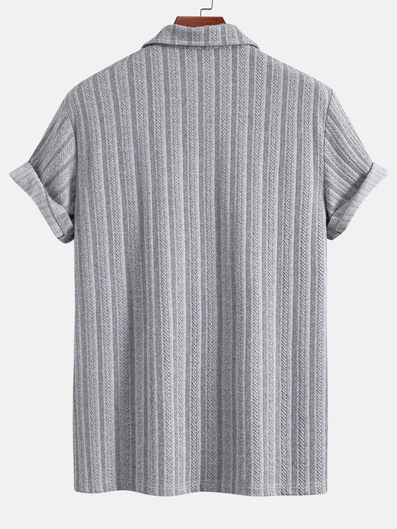 Wheat Ear Jacquard Polo Shirt — North Row | Close-Up