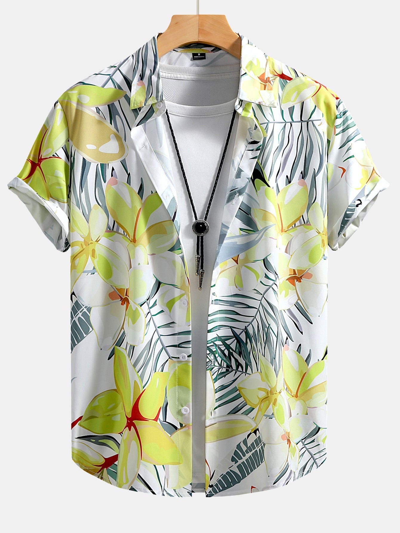 Flower Plants Print Button Up Shirt & Swim Shorts — North Row | View 13