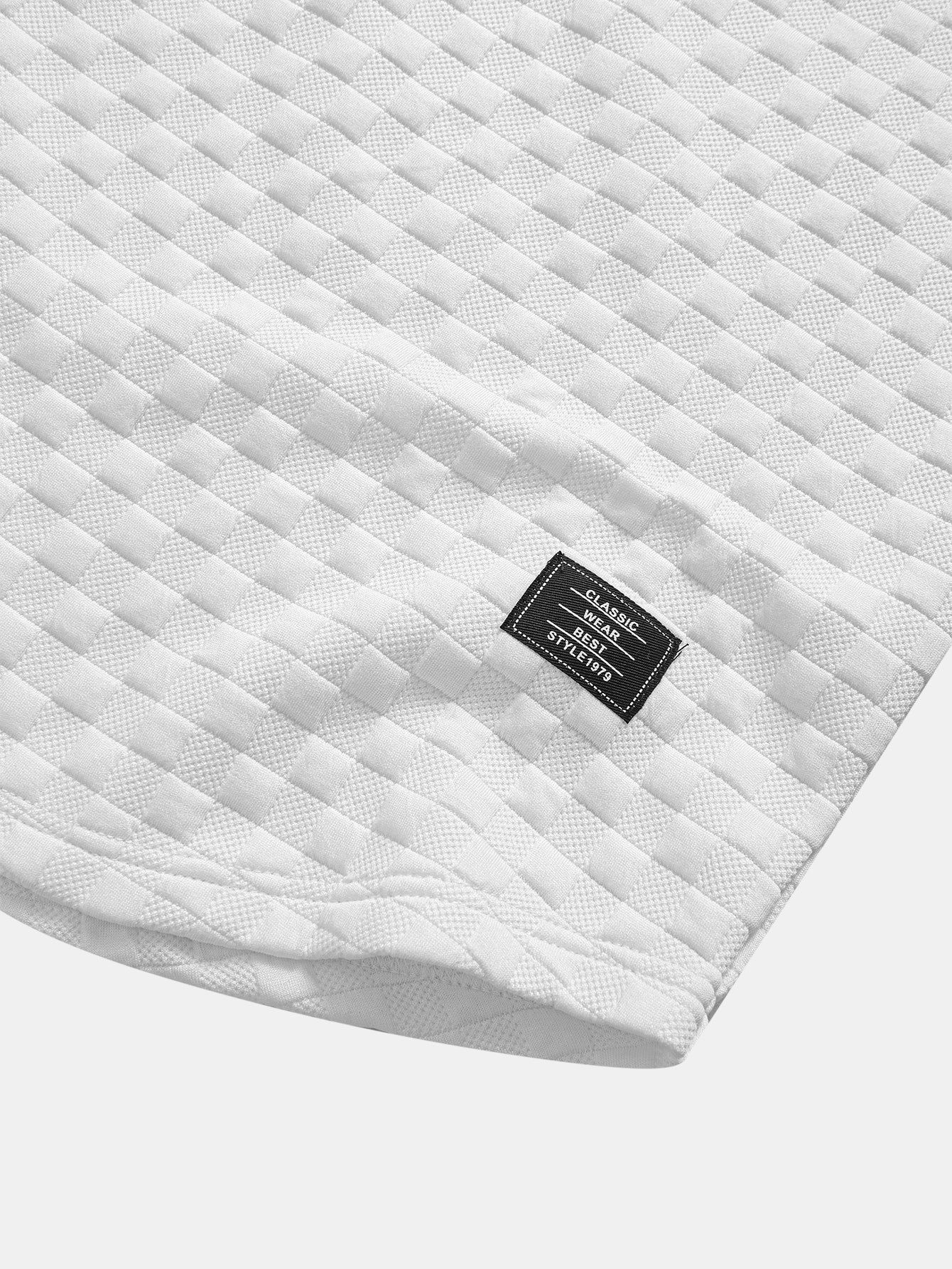 Checkerboard Jacquard Arc Hem Hooded T-Shirt & Shorts — North Row | View 19