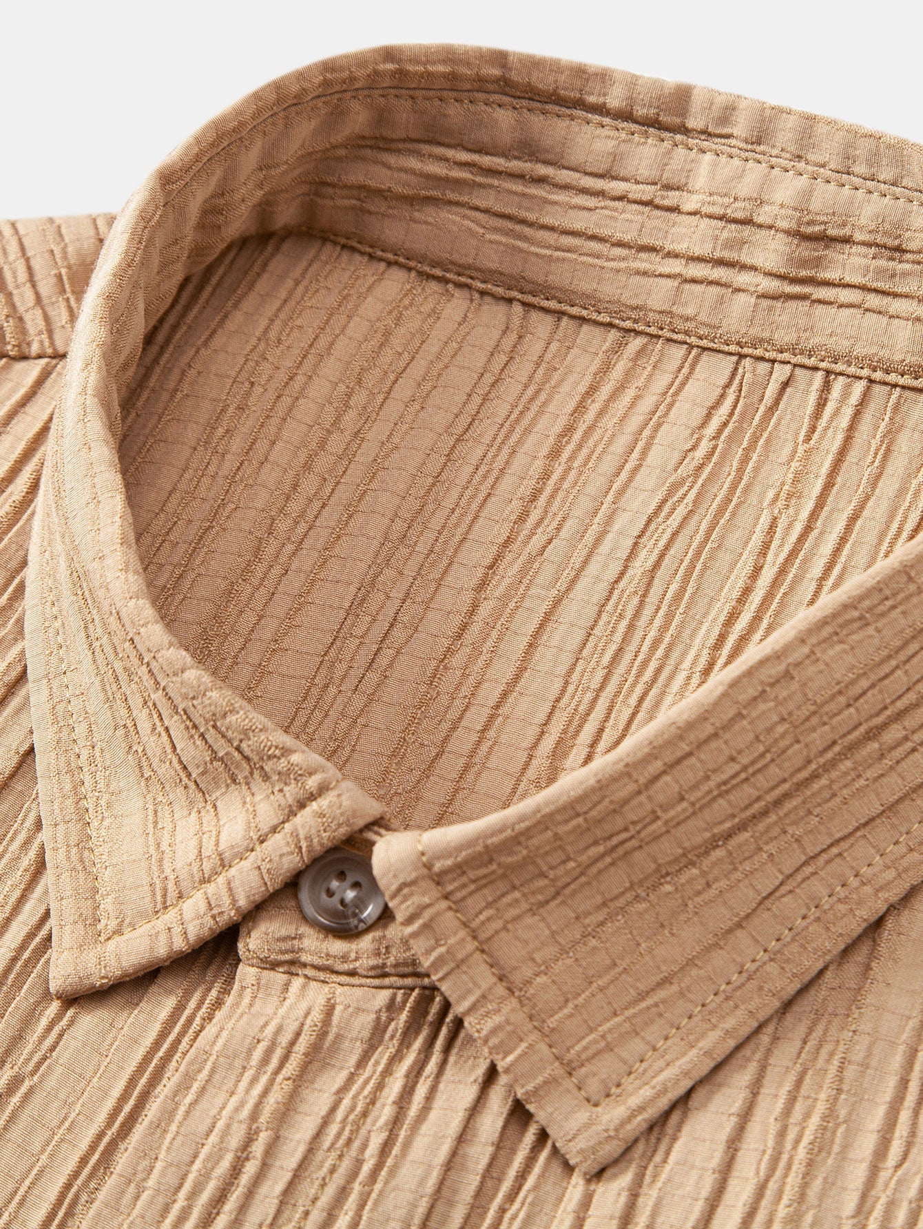 Crinkled Textured Button Up Shirt & Crinkle Textured Straight Leg Pants — North Row | View 19