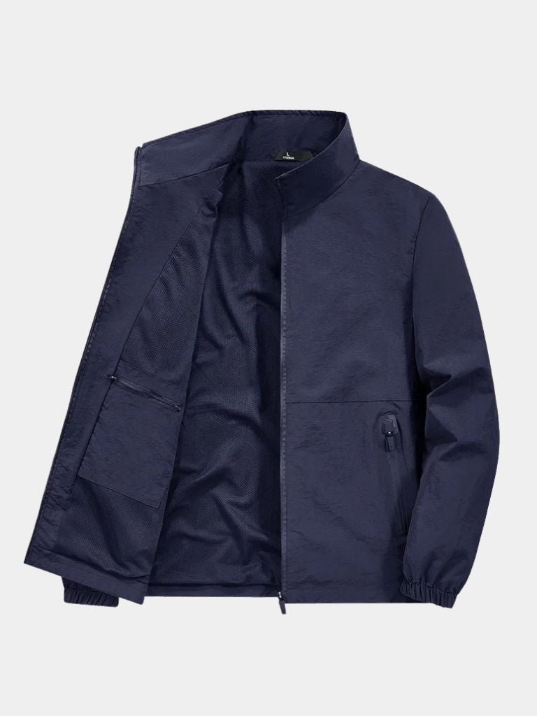 Modern Utility Zip Jacket — North Row | Texture Detail