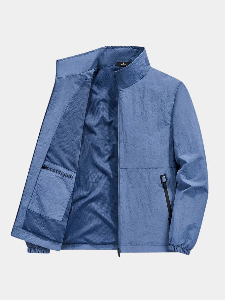 Modern Utility Zip Jacket — North Row | Collar Detail