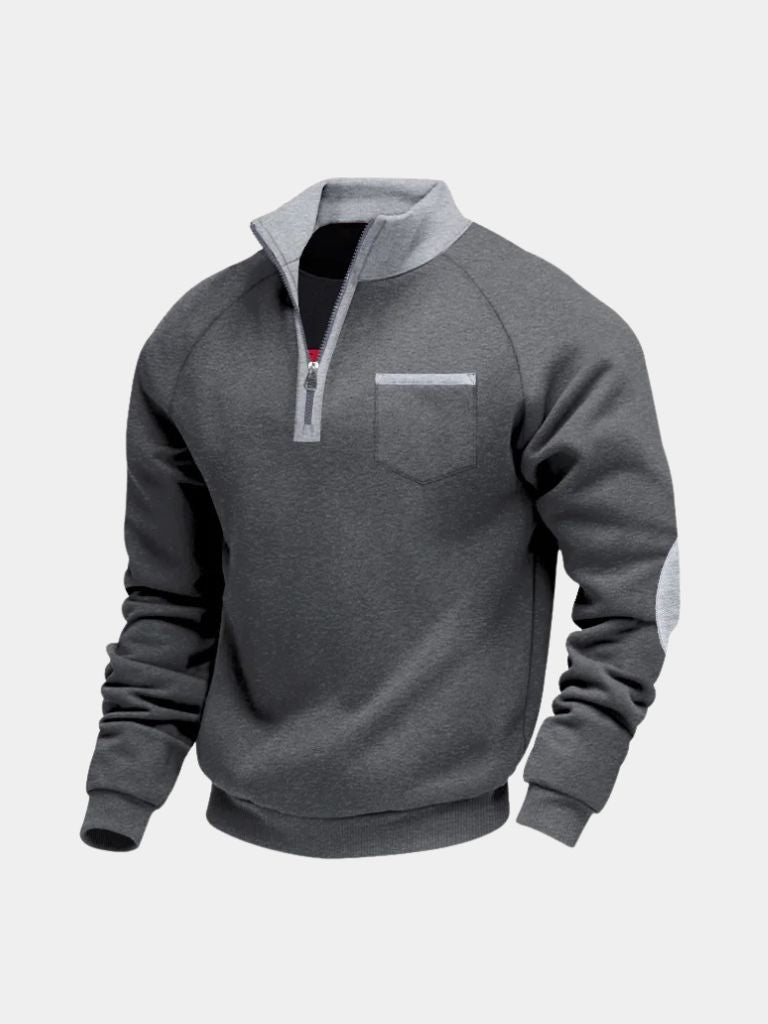 Classic Academy High Collar Pullover — North Row | Worn Look