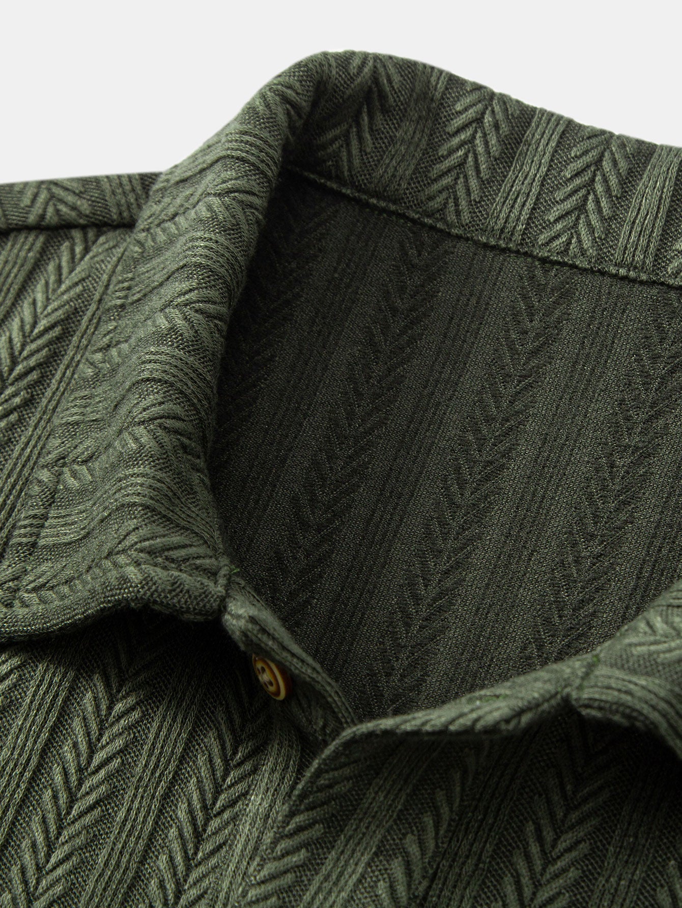 Wheat Ear Jacquard Polo Shirt — North Row | Texture Detail