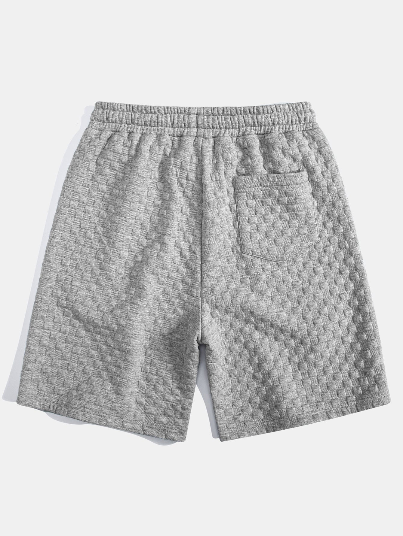 Checkerboard Jacquard Arc Hem Hooded T-Shirt & Shorts — North Row | View 15