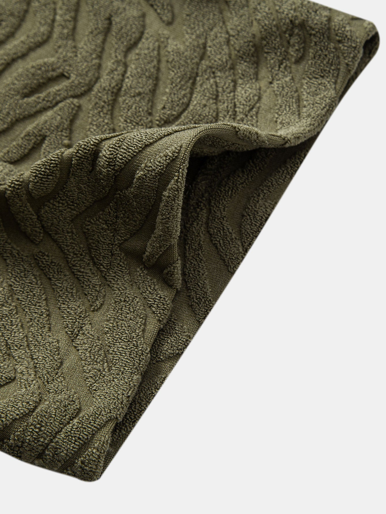 Animal Texture Terry Cuban Shirt & Shorts — North Row | View 15