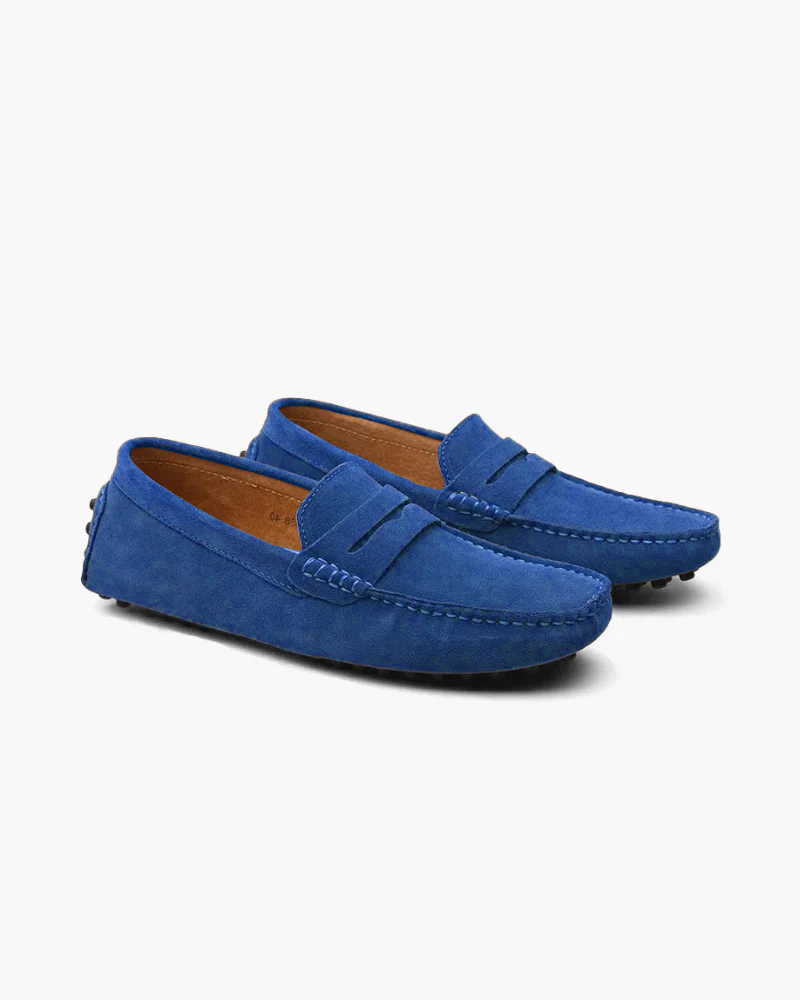 Suede Driver Loafers — North Row | Flat Lay