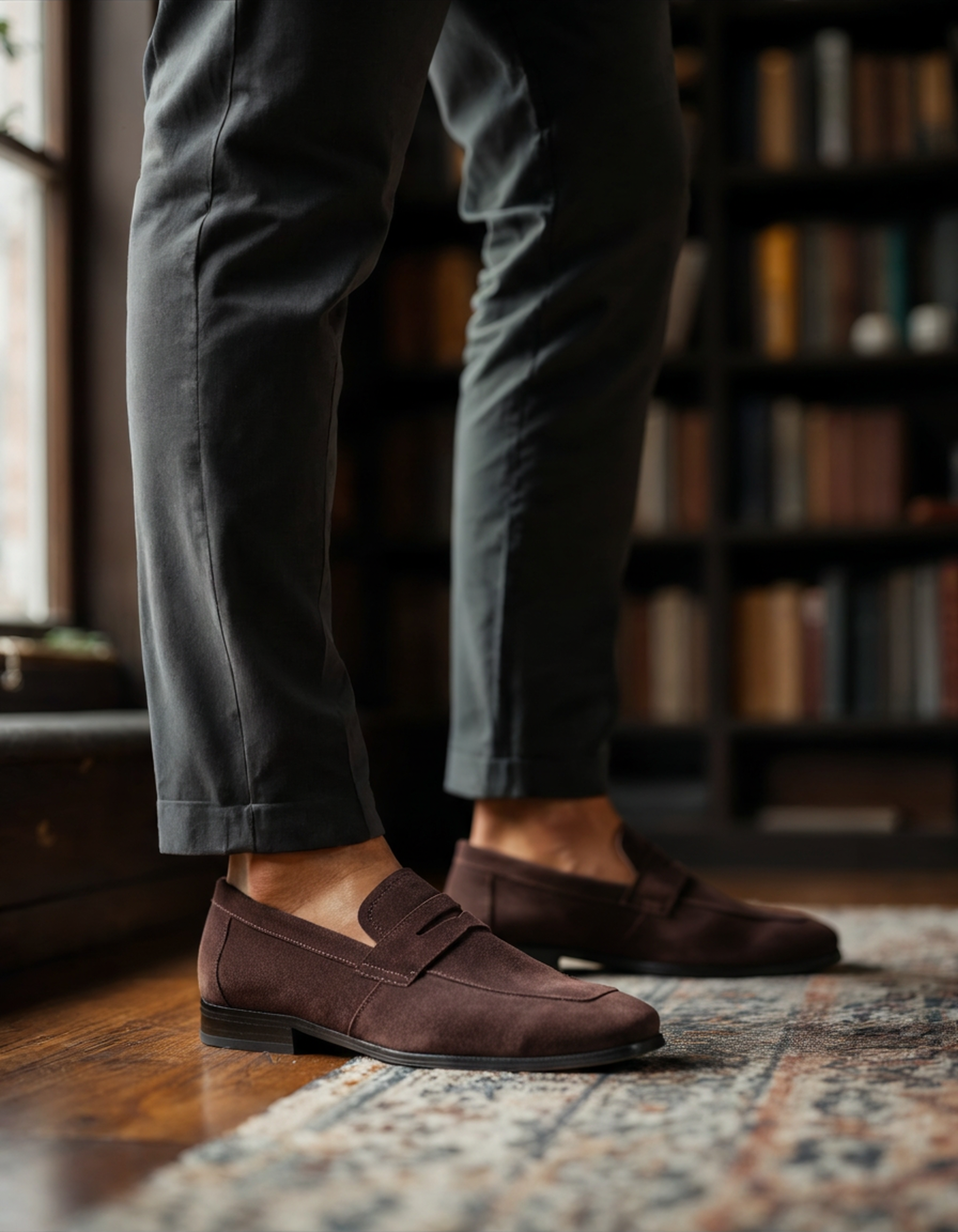 Suede Penny Loafers - North Row