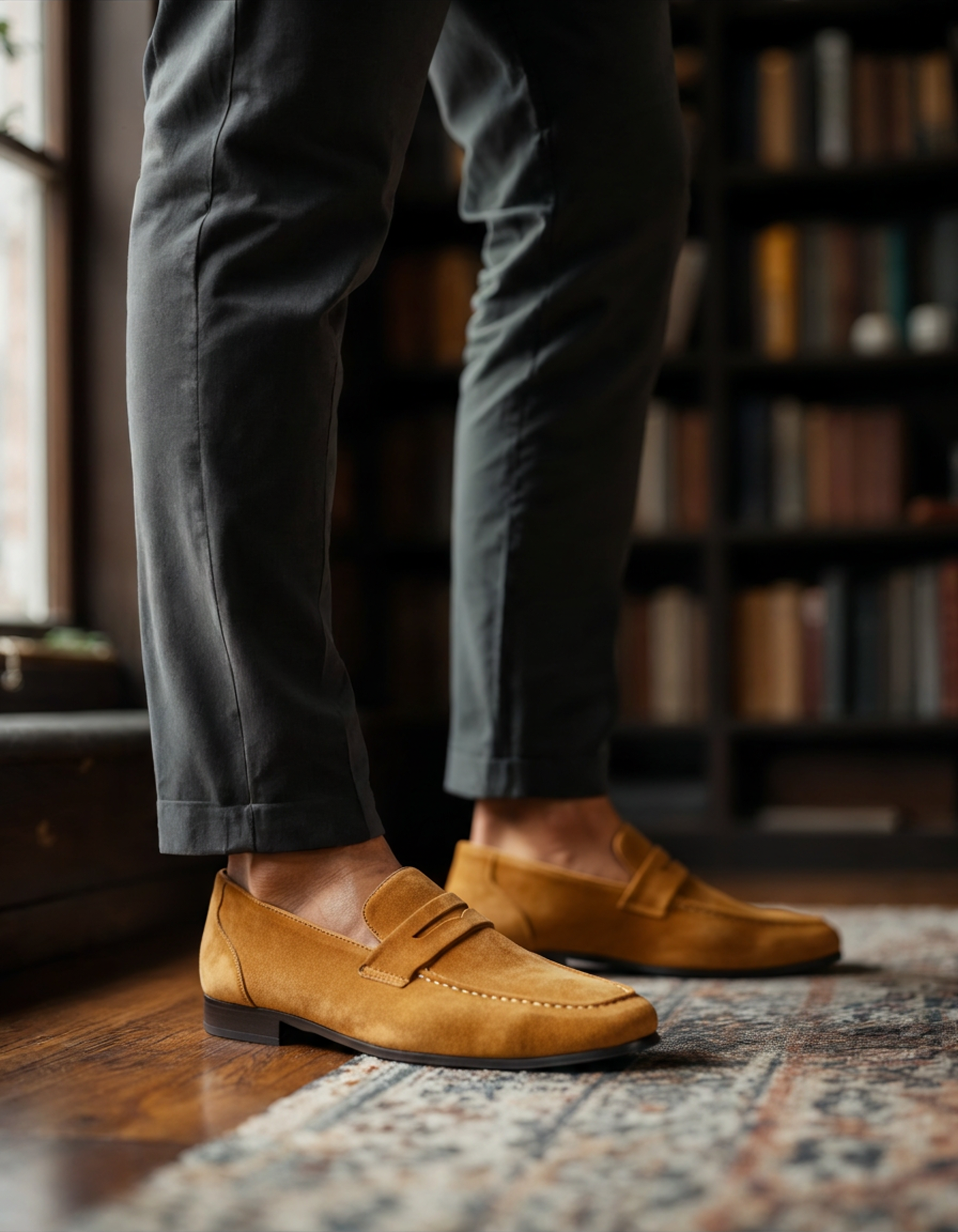 Suede Penny Loafers — North Row | Worn Look