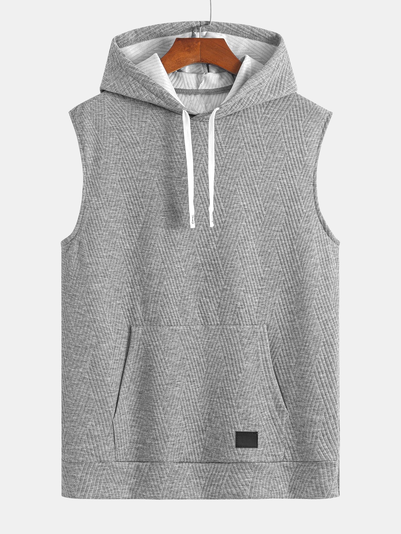 Striped Jacquard Sleeveless Hooded T-Shirt & Shorts — North Row | Full Length