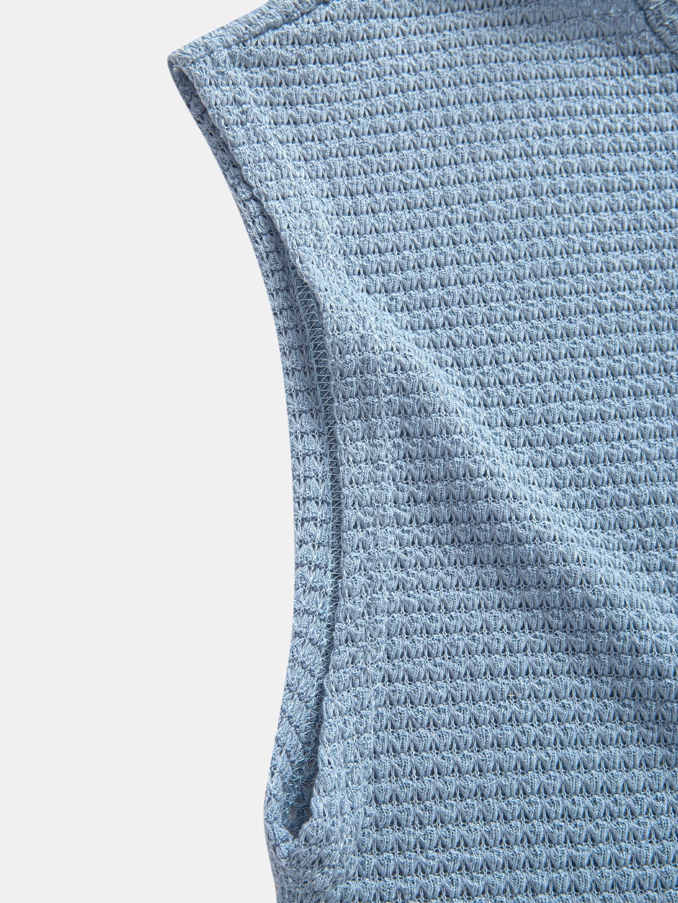 Waffle Knit Wide Strap Sleeveless T-Shirt — North Row | Full Length