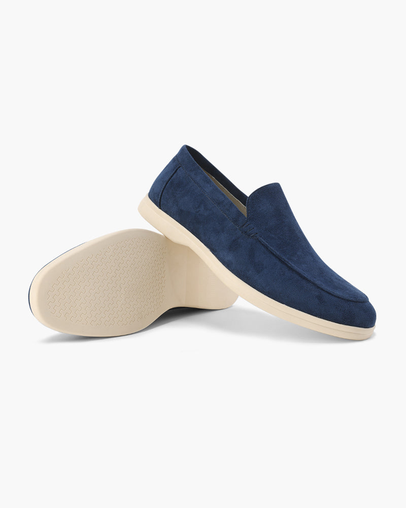 Suede Loafers — North Row | Model Wearing