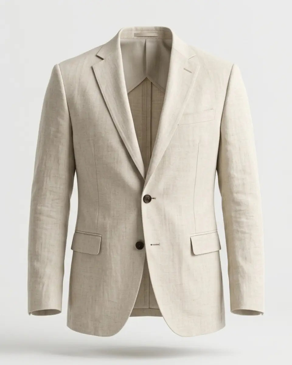 Preston Linen Blazer — North Row | Front View