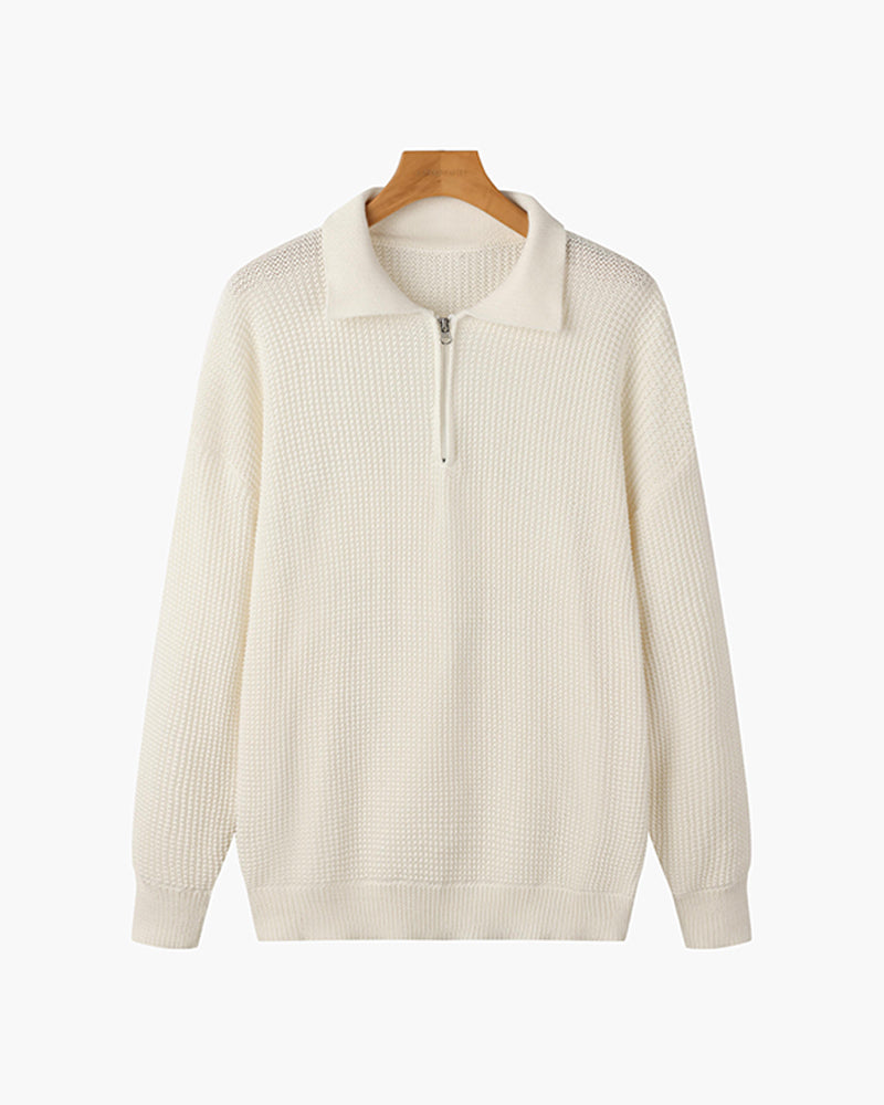Gonjo Zipped Sweater — North Row | Side View