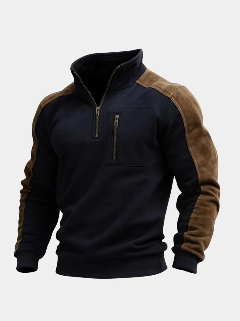 Urban Explorer High Collar Quarter Zip Pullover — North Row | Texture Detail