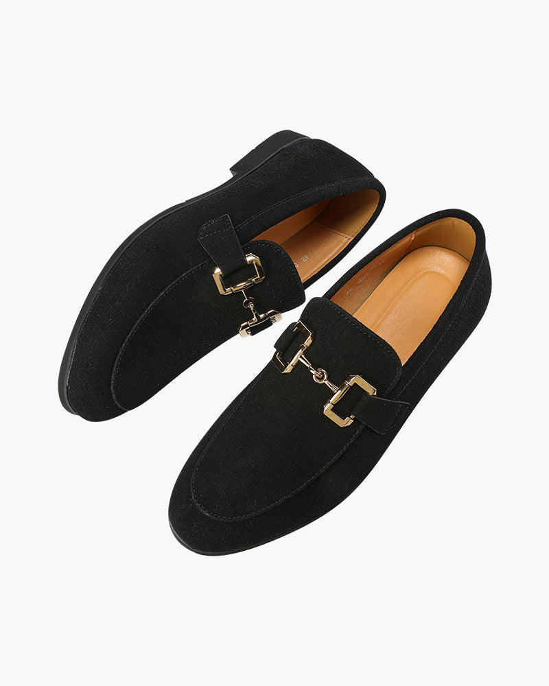Luxury Suede Loafers — North Row | Back View