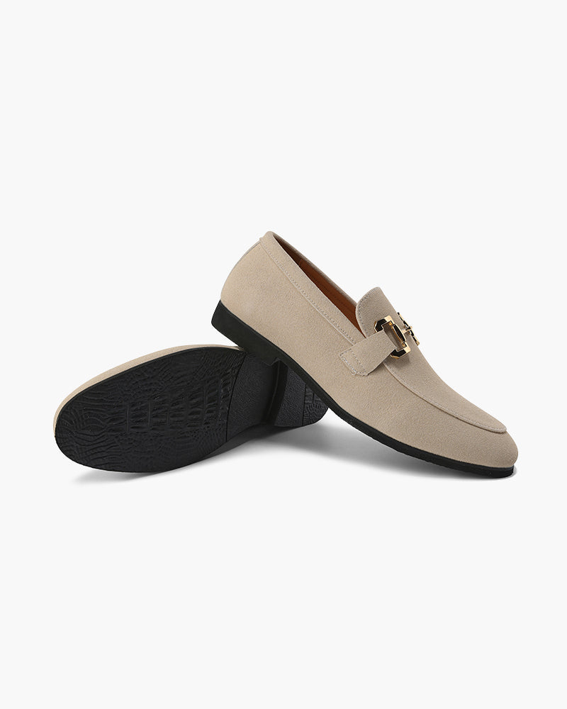 Luxury Suede Loafers — North Row | Close-Up