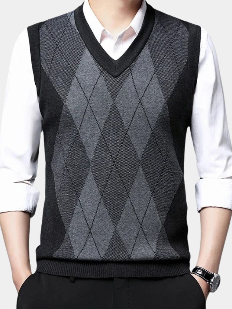 Academic Essential Knit Vest — North Row | Texture Detail