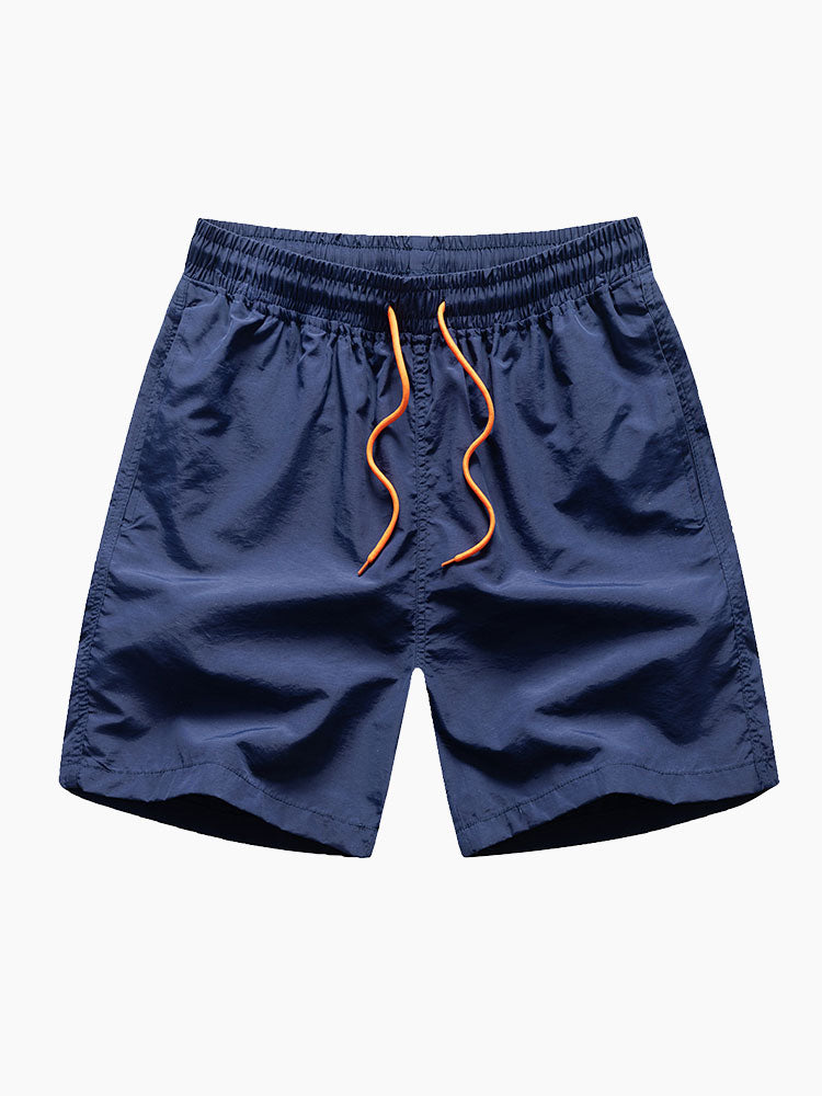 Regular Fit Palm Trees Silhouette Print Cotton T-Shirt & Swim Shorts — North Row | Texture Detail