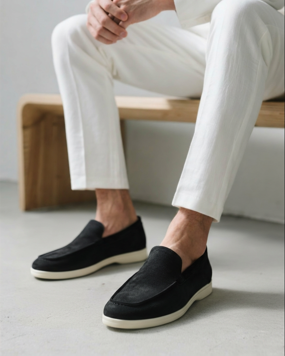 Suede Loafers — North Row | Flat Lay