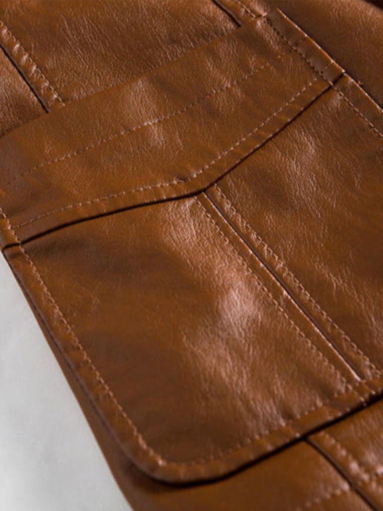 Bold Caramel Leather Jacket — North Row | Lifestyle