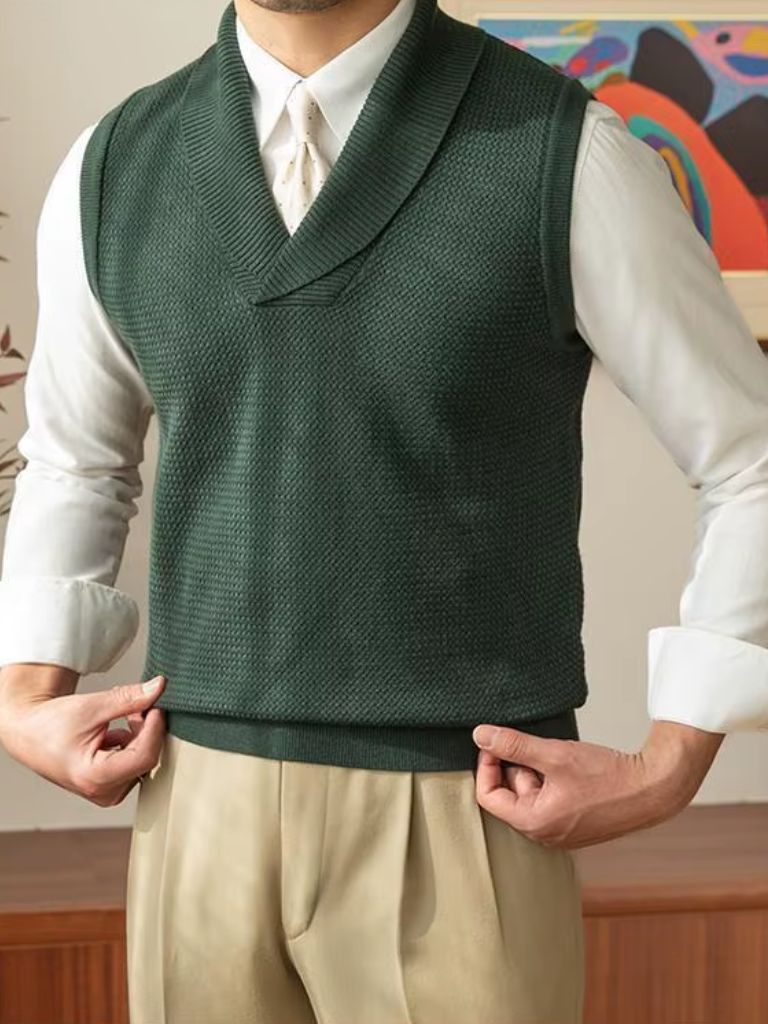 British Knit Vest Waistcoat - North Row