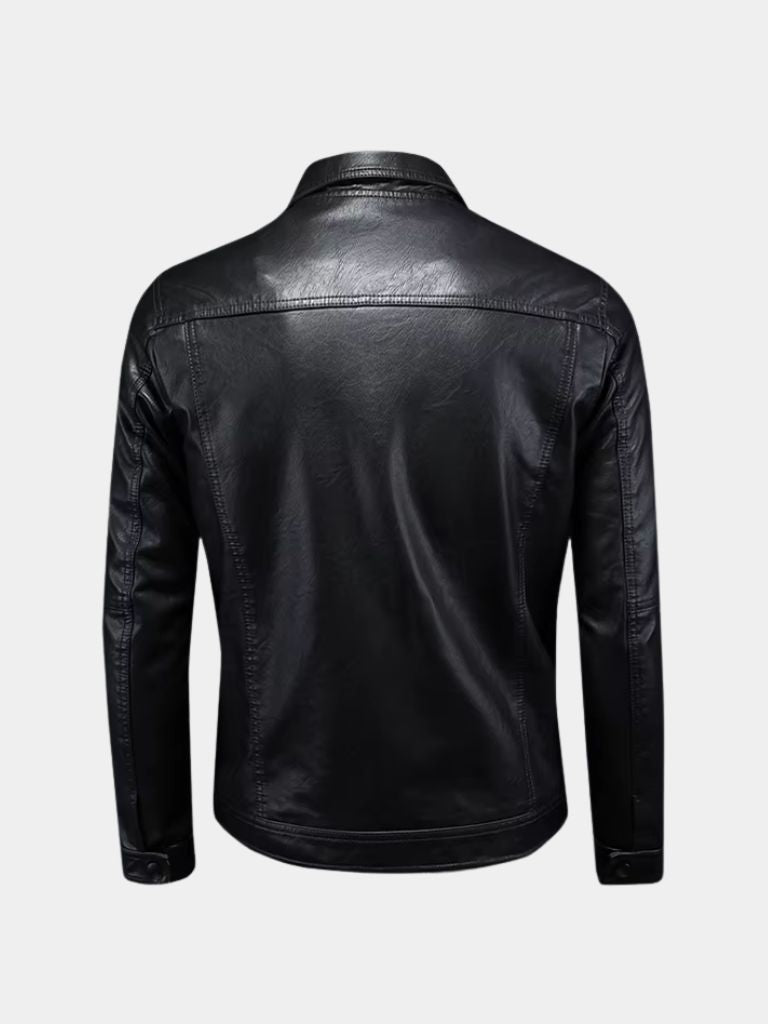 Bronze Rebel Leather Jacket — North Row | Flat Lay
