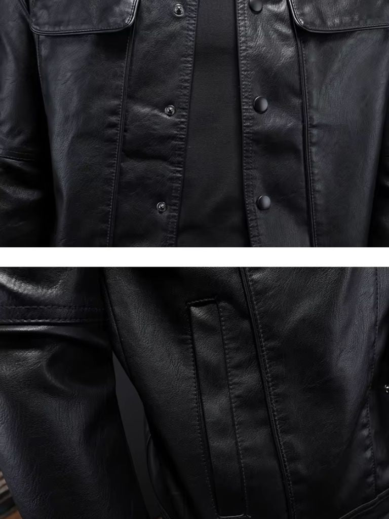 Bronze Rebel Leather Jacket — North Row | Detail View