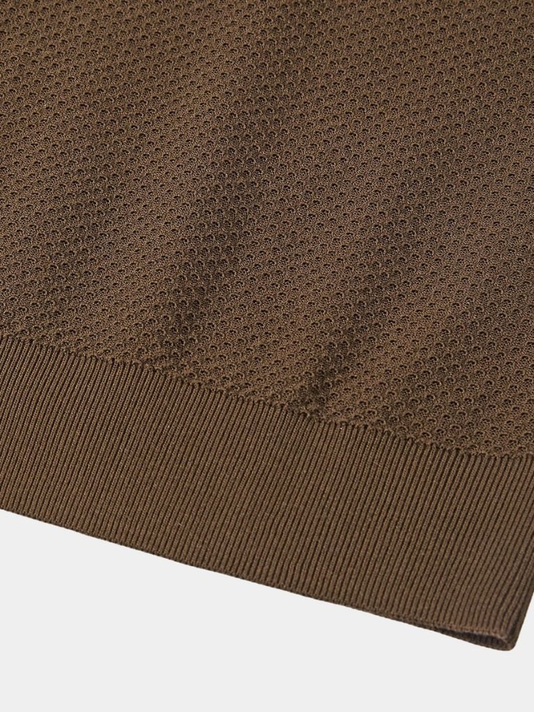 Brownstone Polo Shirt — North Row | Texture Detail