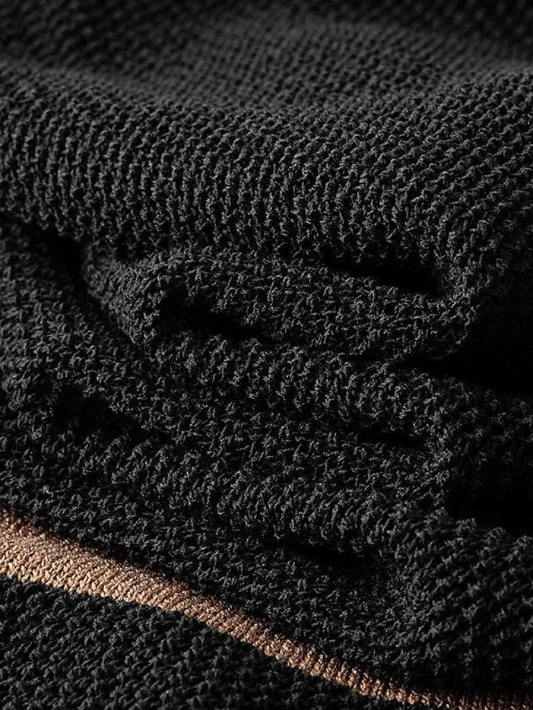 Caramel Lineage Polo — North Row | Texture Detail