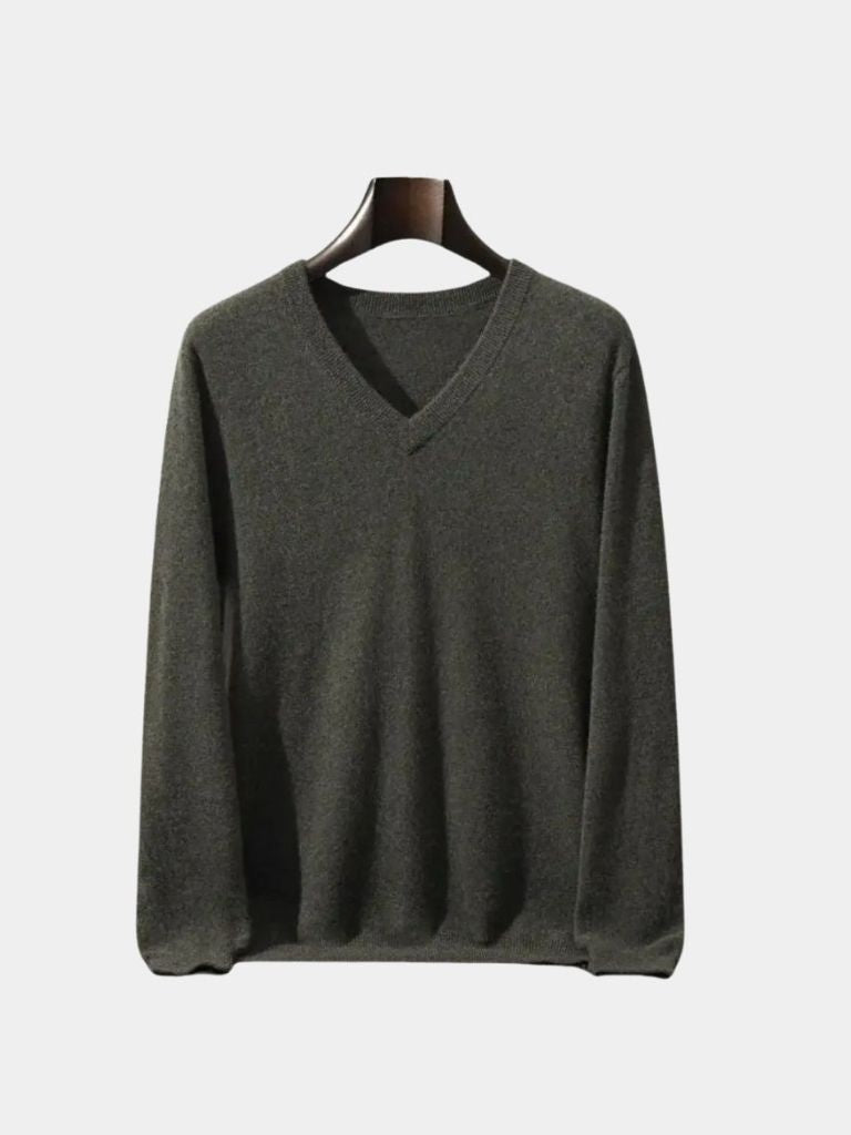 Cashmere V Neck Knitwear Sweater — North Row | Worn Look