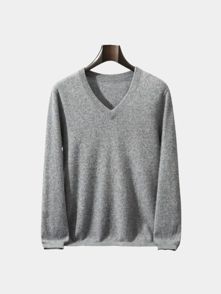 Cashmere V Neck Knitwear Sweater — North Row | Full Length