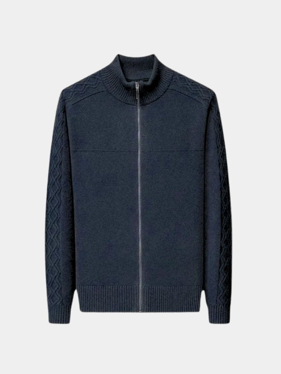 Cashmere Zip Sweater Knit Turtleneck — North Row | Flat Lay