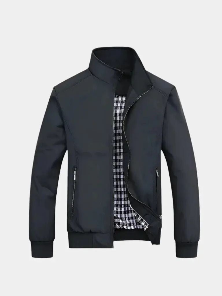 Casual Solid Bomber Jacket — North Row | Close-Up