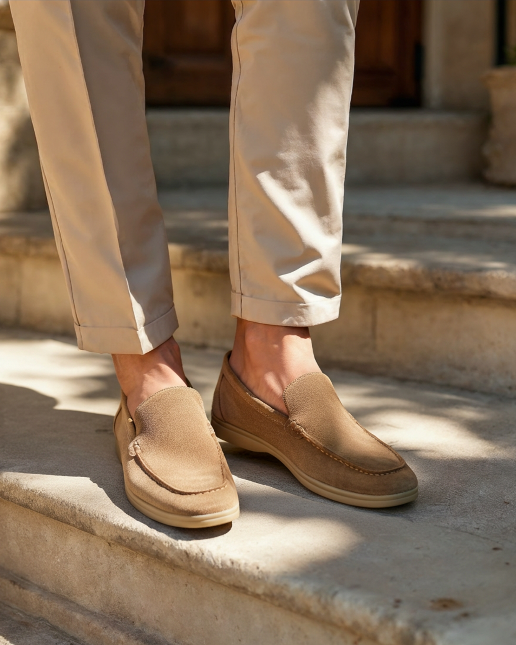 Premium Suede Loafers — North Row | Detail View