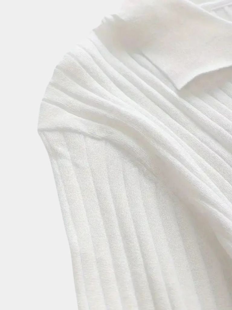 Elegant Open Collar Long Sleeve Polo — North Row | Lifestyle