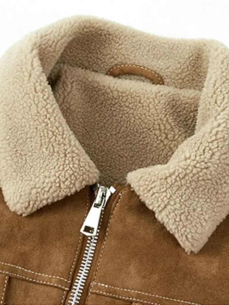 Essential Fleece Suede Jacket - North Row