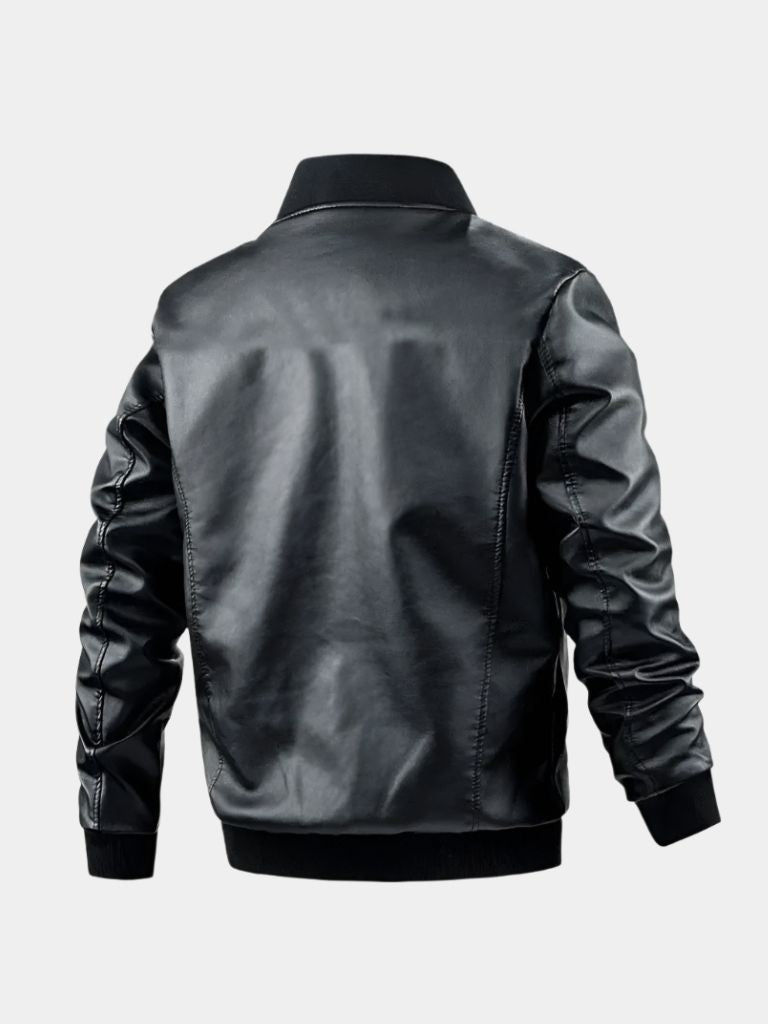 Essential Leather Jacket — North Row | Detail View