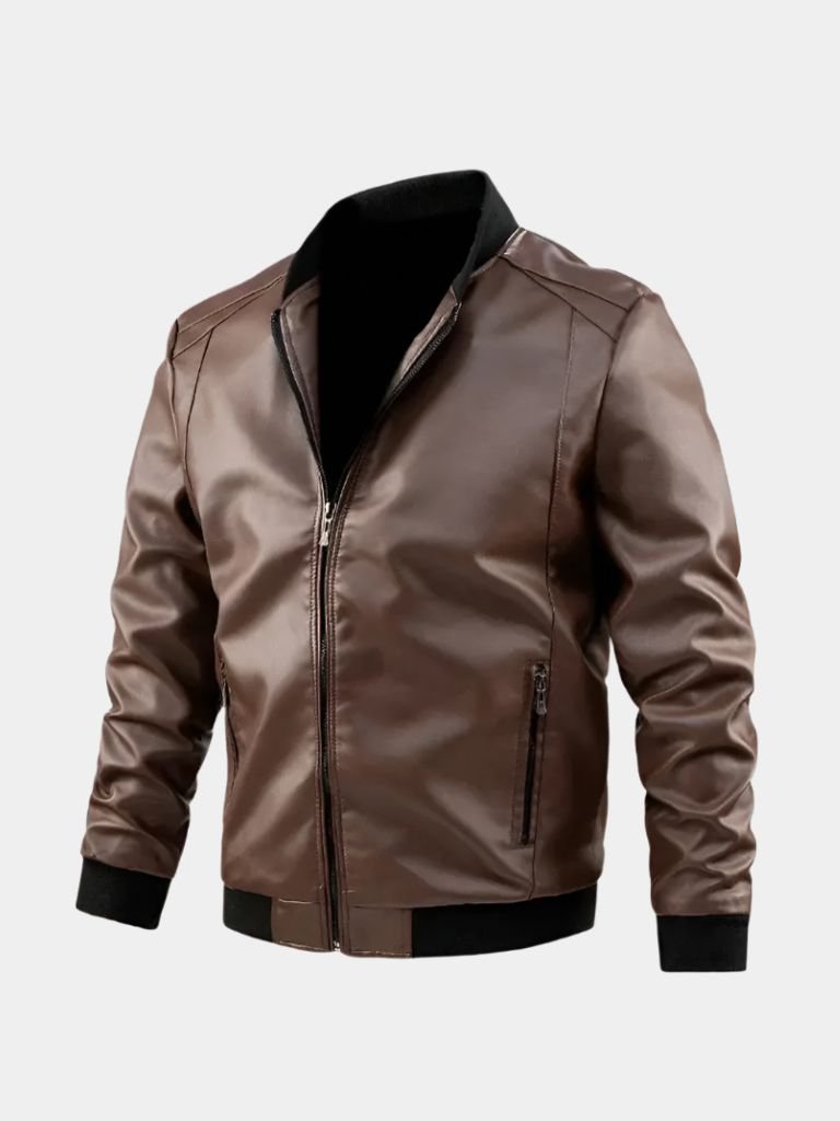 Essential Leather Jacket — North Row | Close-Up
