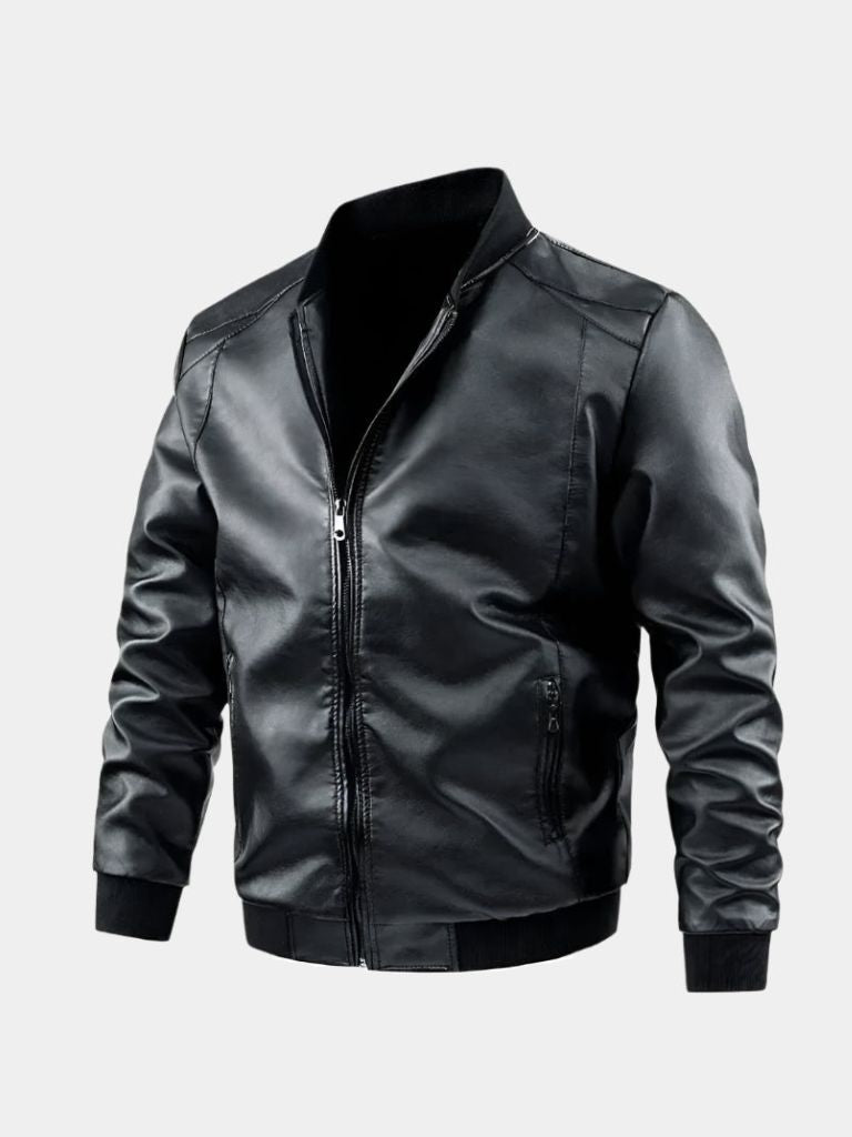 Essential Leather Jacket — North Row | Front View