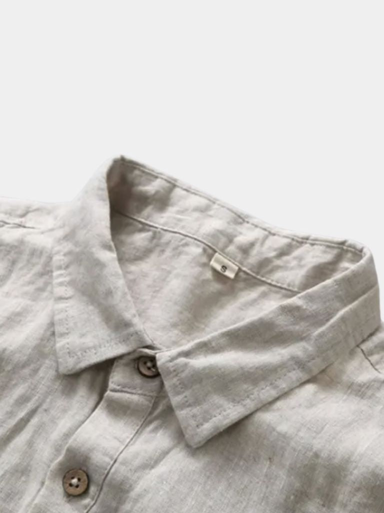 Essential Linen Shirt — North Row | Detail View