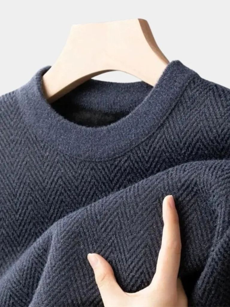 Essential Wool Sweater — North Row | Model Wearing