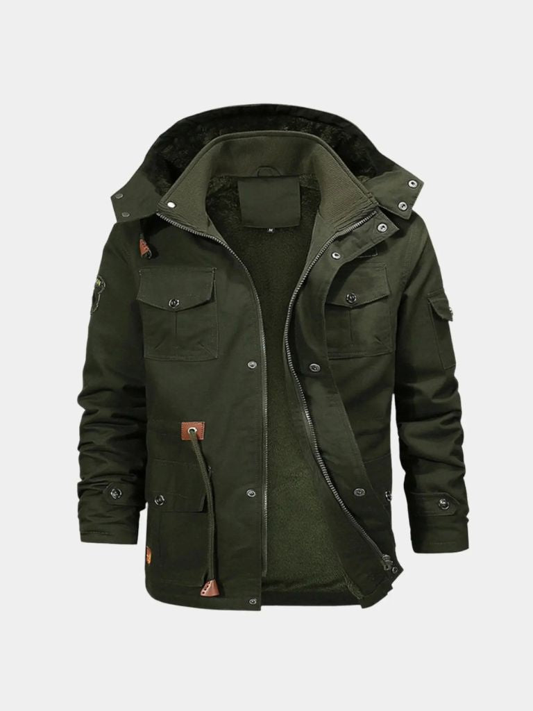 Fleece Hooded Bomber Jacket — North Row | Close-Up