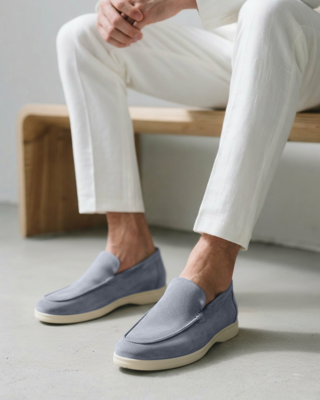 Suede Loafers — North Row | Collar Detail