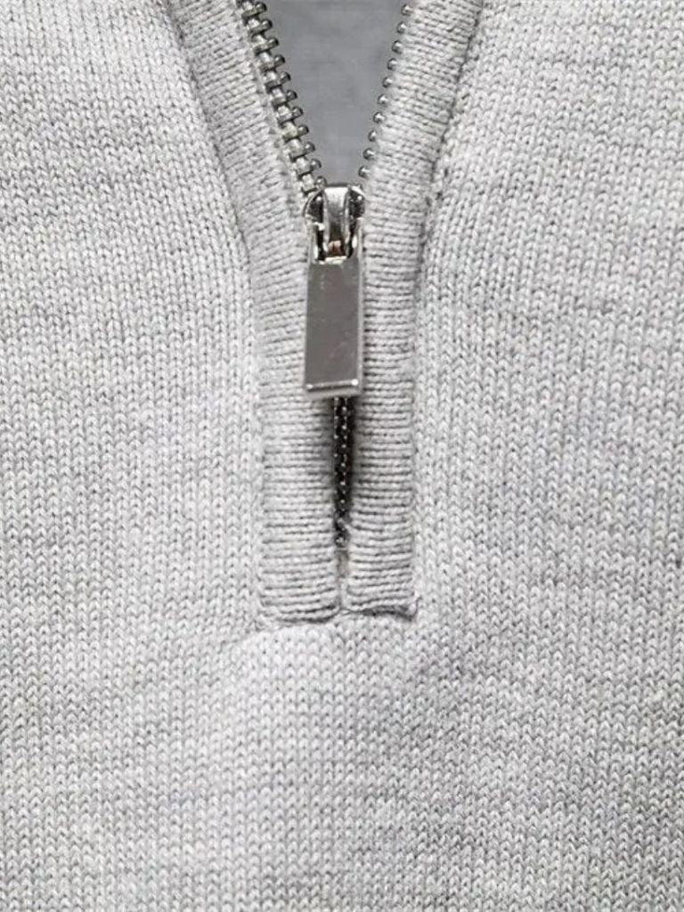 Half Zip Knitwear Pullover Sweater — North Row | Detail View