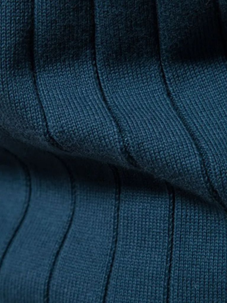 Knit Zipper Jacquard Solid Color Cardigan Sweater — North Row | Lifestyle