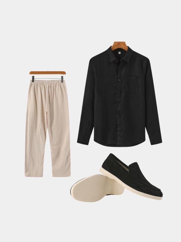 Linen Noire Set — North Row | Front View